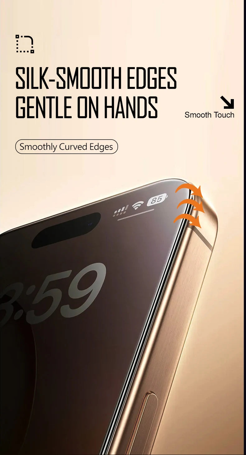 HD Tempered Glass For iPhone 17 Air Pro Max, Dust Free Easy Installation Screen Protector, Bubble Free, Easy Installation