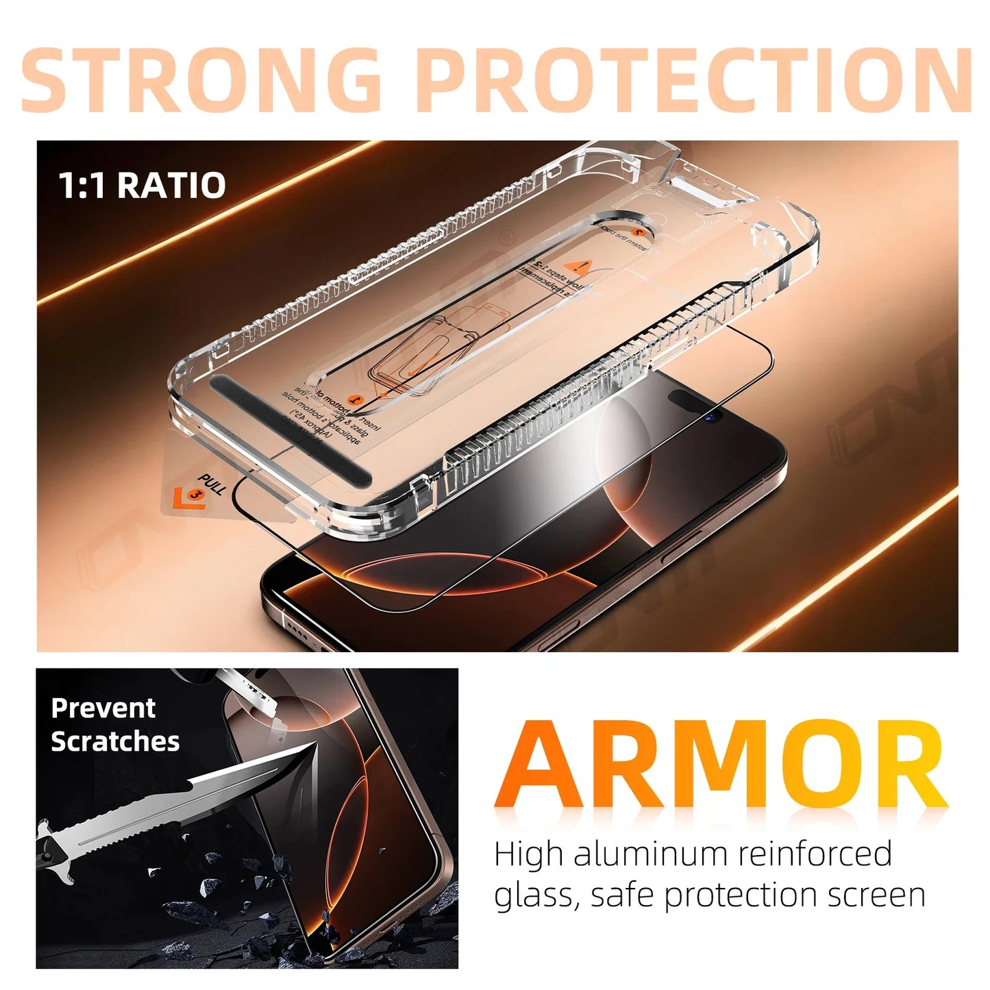 HD Tempered Glass For iPhone 17 Air Pro Max, Dust Free Easy Installation Screen Protector, Bubble Free, Easy Installation