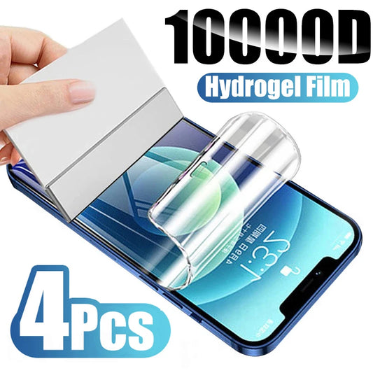4PCS Soft Hydrogel Film for iphone 7 to 17 Pro Max