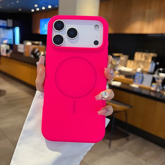 Magnetic Wireless charging Silicone Iphone 17 Case