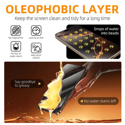HD Tempered Glass For iPhone 17 Air Pro Max, Dust Free Easy Installation Screen Protector, Bubble Free, Easy Installation