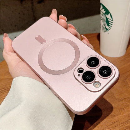 Luxury Magsafe wireless charging case with lens