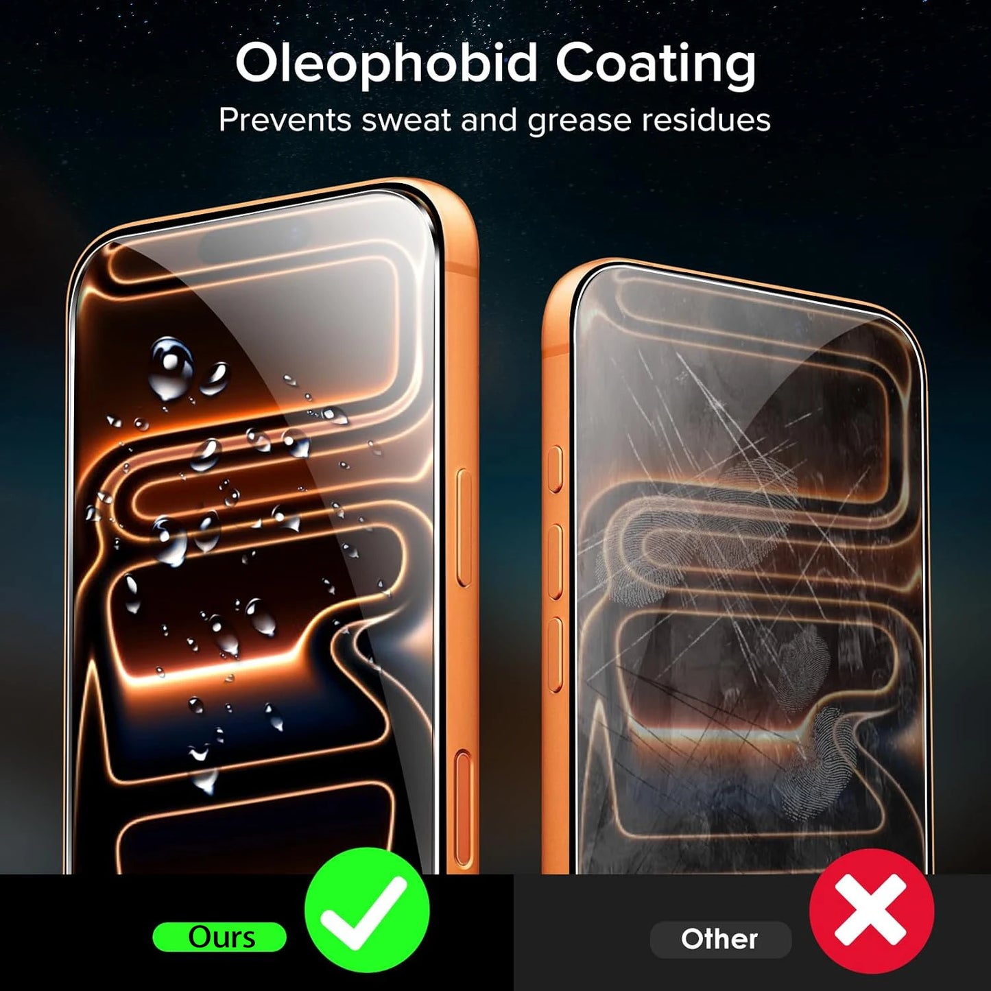 2-Pack Tempered Glass Screen Protector for iPhone 17 Pro/Pro Max – Air