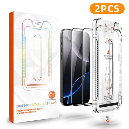 HD Tempered Glass For iPhone 17 Air Pro Max, Dust Free Easy Installation Screen Protector, Bubble Free, Easy Installation