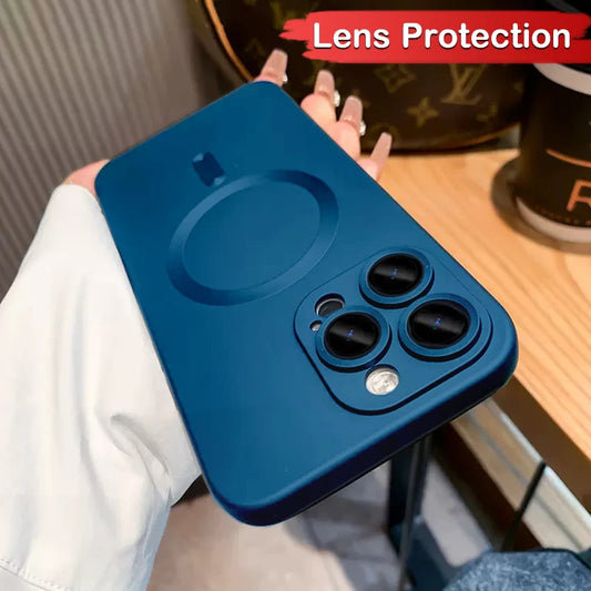 Luxury Magsafe wireless charging case with lens