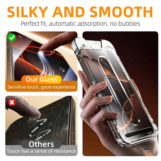 Bubble Free tempered  glass for Iphone 17 Series