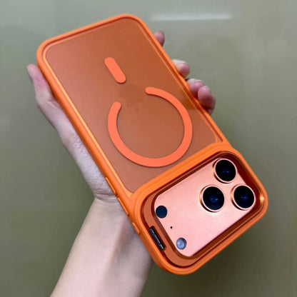 New Frosted Matte Translucent Magnetic Case For iPhone 17 17Pro 17Air 17 Pro Max Metal Bracket For Magsafe Wireless Charge Cover