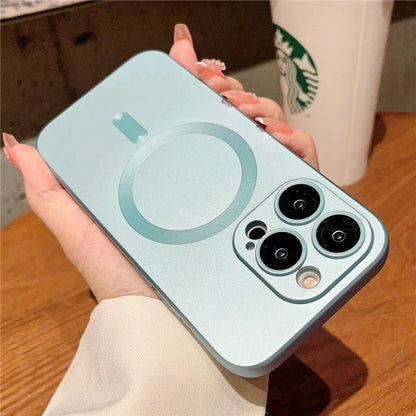 Luxury Magsafe wireless charging case with lens