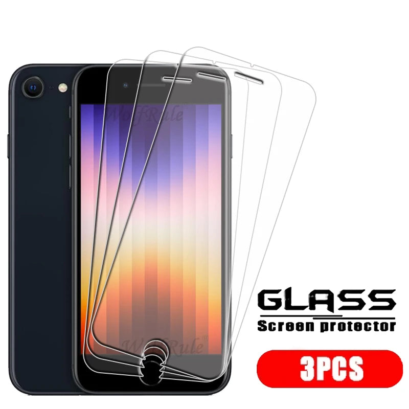 4-Pack Tempered Glass Screen Protector for iPhone SE (2020/2022) — 7/8 Plus,