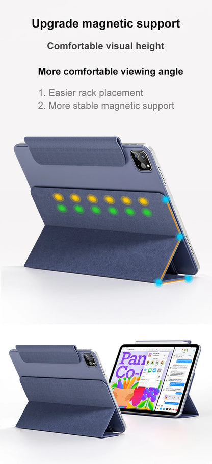 Smart Folio for iPad 10th Generation Case A16 M2 M3 Air 11 iPad Air 5 Case M4 Pro 13 12.9 11 6th 4th Funda magnetically capa