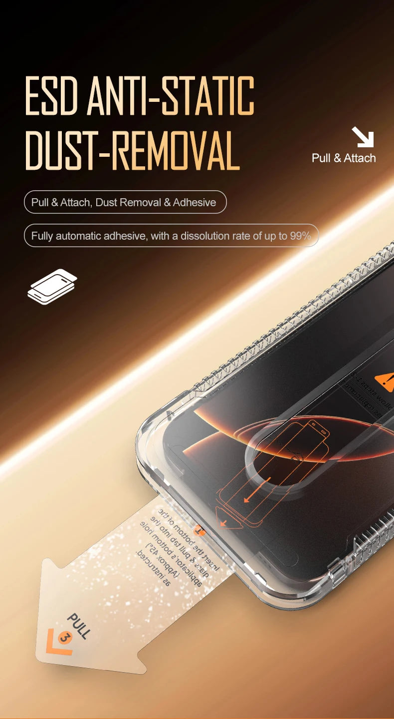 HD Tempered Glass For iPhone 17 Air Pro Max, Dust Free Easy Installation Screen Protector, Bubble Free, Easy Installation
