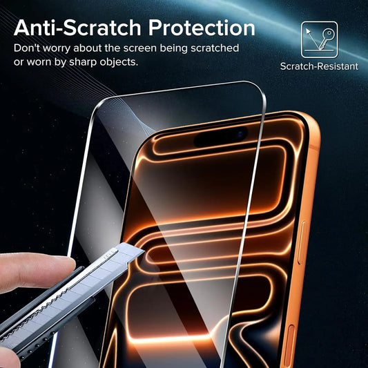 2-Pack Tempered Glass Screen Protector for iPhone 17 Pro/Pro Max – Air