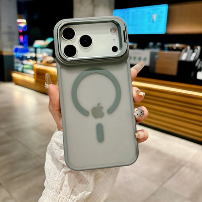 New Frosted Matte Translucent Magnetic Case For iPhone 17 17Pro 17Air 17 Pro Max Metal Bracket For Magsafe Wireless Charge Cover