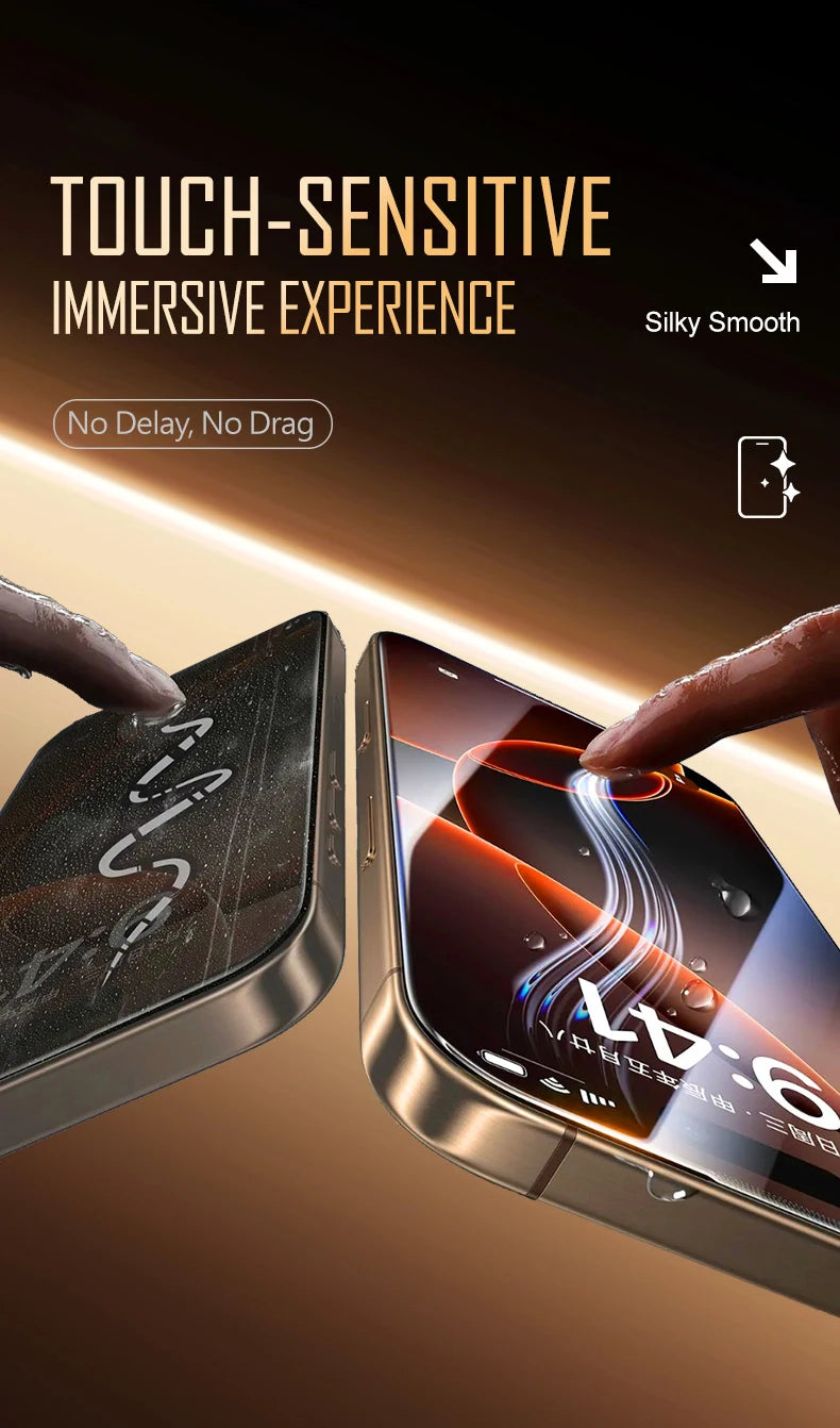 HD Tempered Glass For iPhone 17 Air Pro Max, Dust Free Easy Installation Screen Protector, Bubble Free, Easy Installation