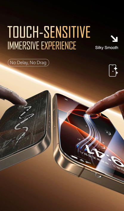 HD Tempered Glass For iPhone 17 Air Pro Max, Dust Free Easy Installation Screen Protector, Bubble Free, Easy Installation