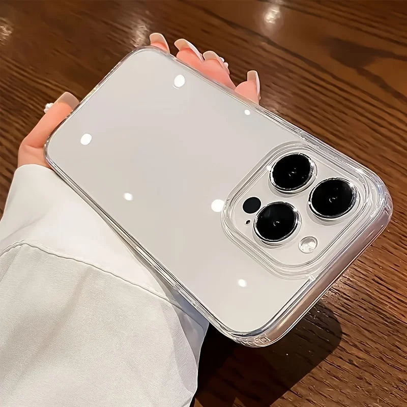 Thin Clear Acrylic Case with Shockproof Back Cover for iPhone 11–17 Pro Max