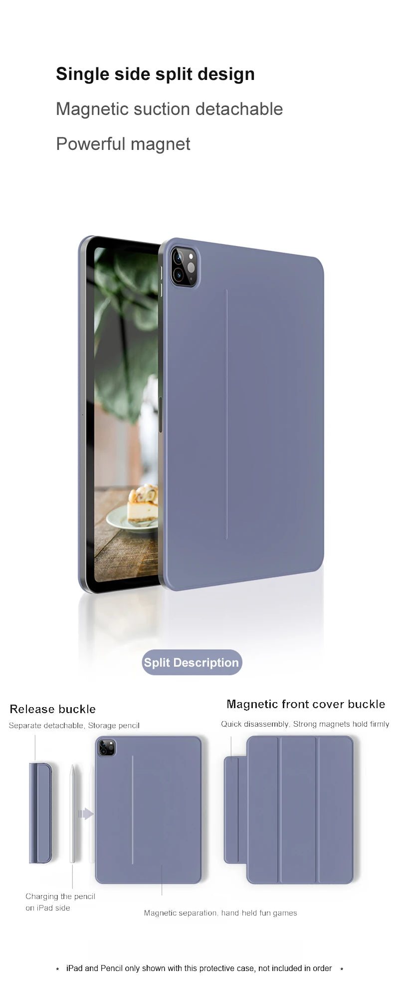 Smart Folio for iPad 10th Generation Case A16 M2 M3 Air 11 iPad Air 5 Case M4 Pro 13 12.9 11 6th 4th Funda magnetically capa