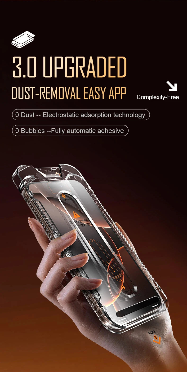 HD Tempered Glass For iPhone 17 Air Pro Max, Dust Free Easy Installation Screen Protector, Bubble Free, Easy Installation